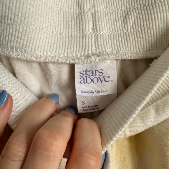 NWOT Stars Above Beautifully Soft Fleece Joggers in Yellow Tie Dye - Picture 3 of 4